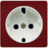 FD04335RW Обрамление розетки 2к+з,цвет red wine, бел. FEDE