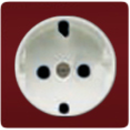 FD04335RW Обрамление розетки 2к+з,цвет red wine, бел. FEDE