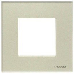 N2271 CP Рамка Zenit Жемчужное стекло 1-постовая ABB