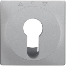 15066084 Центральная панель для жалюзийного замочного выключателя/кнопки, Q.1/Q.3, цвет: алюминиевый, с эффектом бархата Berker