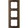 10133001 Рамка B.3 Коричневый / Антрацит 3-постовая вертикальная Berker