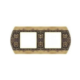 FD01422PB Рамка Sanremo bright patina 2-постовая гор/верт. Fede