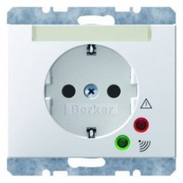 41527109 Штепсельная розетка SCHUKO с защитой от перенапряжения цвет: полярная белизна, с блеском K.1 Berker