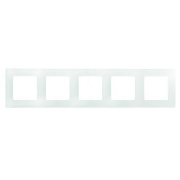 672505 Рамка Etika Белый 5-постовая Legrand