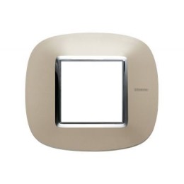 HB4802TC Рамка Axolute Овал Светлый титан 2-модульная Bticino