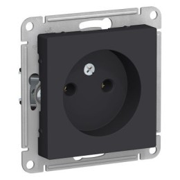 ATN001041 Atlasdesign Розетка без заземления, 16А, механизм, Карбон Schneider Electric