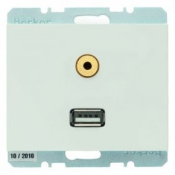 3315397009 BMO USB/3.5mm AUDIO K.1 цвет: полярная белезна Berker