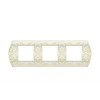 FD01423BD Рамка Sanremo white decape 3-постовая гор/верт. Fede