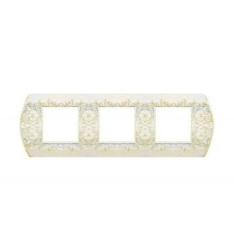 FD01423BD Рамка Sanremo white decape 3-постовая гор/верт. Fede