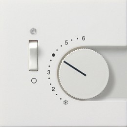 1492112 Крышка для термостатов с поворотной ручкой, выключателем и контр. лампой Белый Gira F100