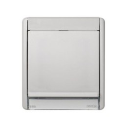 4400036-102 Рамка с прозрачным окном для установки ориентационного светильника, IP55, Simon 44 Aqua, серый