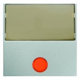 16961404 Клавиша с 5 прилагаемыми линзами и большим полем для надписи цвет: алюминий, матовый B.1/B.7 Glas Berker