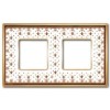 FD01342MAOB Рамка Vintage Porcelain Brown LYS / Золото 2-постовая Fede