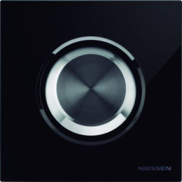 8671 CN Рамка Skymoon Черное стекло 1-постовая ABB