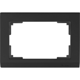 WL04-Frame-01-DBL-black Рамка для двойной розетки (черный) Stark Werkel a040285