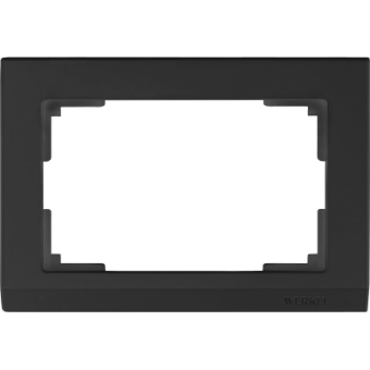 WL04-Frame-01-DBL-black Рамка для двойной розетки (черный) Stark Werkel a040285