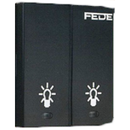 FD28602-M Сенсорный двухклавишный выключатель с подсветкой 10 A 250 В, цвет Черный FEDE