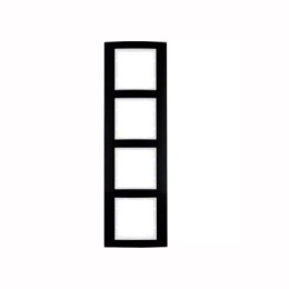 10143025 Рамка B.3 Черный / Полярная белизна 4-постовая вертикальная Berker