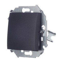 1591101-038 Выключатель одноклавишный, 16А 250В, винтовой зажим, графит Simon 15