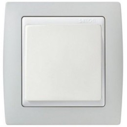 82611-33 Рамка декоративная, 1 пост, Simon 82, серый-белый