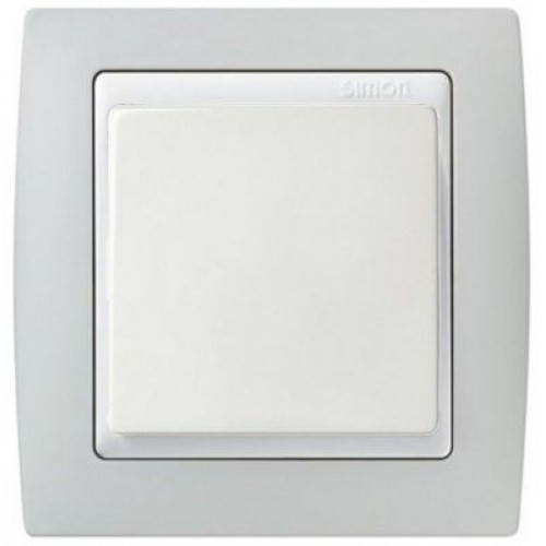 82611-33 Рамка декоративная, 1 пост, Simon 82, серый-белый