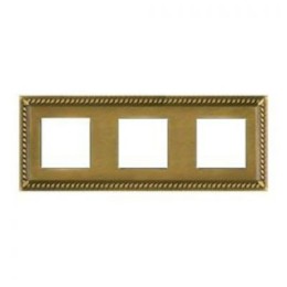 FD01233PB Рамка Sevilla Bright Patina 3-постовая Fede