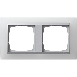 021250 Рамка Event Белый / Алюминий 2-постовая Gira