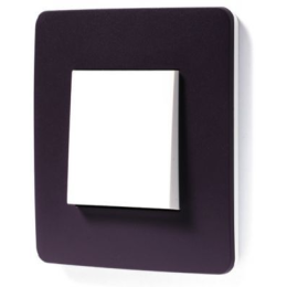 NU280214 Рамка Unica Studio Color Лиловый / Белый 1-постовая Schneider Electric