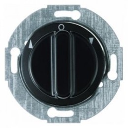 381201 Жалюзийный поворотный выключатель с центральной панелью и вращающейся ручкой цвет: черный, с блеском серия 1930, Glasserie, Palazzo Berker