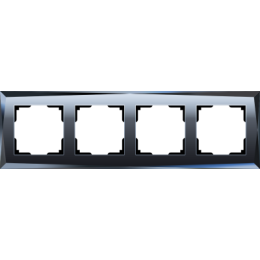 WL08-Frame-04 Рамка на 4 поста  (черный) Diamant Werkel a029846