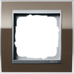 0211766 Рамка Event Clear Коричневый / Алюминий 1-постовая Gira