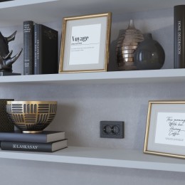 W0082408 Рамка для двойной розетки (черный)  Hammer Werkel a052535