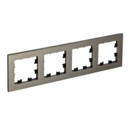ATN312204 Рамка четверная Schneider Electric Atlasdesign Nature, латунь металл