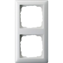 021203 Рамка Standard 55 Белый глянцевый 2-постовая Gira