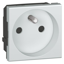 079271 Mosaic Розетка 2к+З французский стандарт, алюминий Legrand