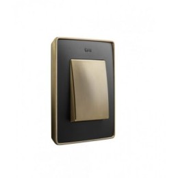 8201610-247 Рамка декоративная, 1 пост, Select, Simon 82 Detail, графит-латунь