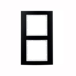10123025 Рамка B.3 Черный / Полярная белизна 2-постовая вертикальная Berker