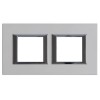 HA4802M2HSAN Рамка Axolute Квадрат Серебро 2+2 модуля Bticino