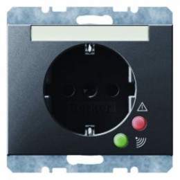 41527106 Штепсельная розетка SCHUKO с защитой от перенапряжения цвет: антрацит, матовый K.1 Berker