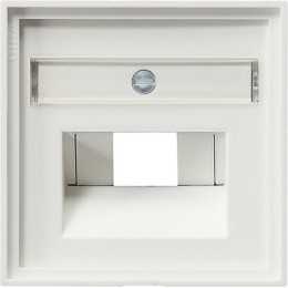 028427 Накладка 50*50 мм для розеток UAE/IAE с полем для надписи белый матовый Белый Gira