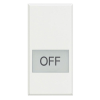 HD4921LN Axolute Клавиши с подсвечиваемыми символами для выключатель в дизайне AXIAL - 1 модуль, OFF Bticino