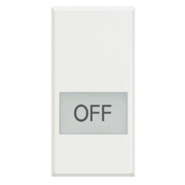 HD4921LN Axolute Клавиши с подсвечиваемыми символами для выключатель в дизайне AXIAL - 1 модуль, OFF Bticino