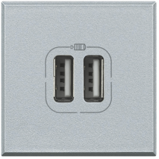 HC4285C2 Axolute разьем д/зарядки 2хUSB ал Bticino HC4285C2 Axolute разьем д/зарядки 2хUSB ал Bticino