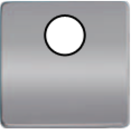 FD04315CB-M TV/SAT Монтажная плата для механизмов с одним коннектором черный, цвет Bright Chrome FEDE