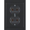 47537005 Двойная штепсельная розетка SCHUKO, цельная, R.3, цвет: черный Berker