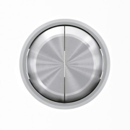 8611 CR Клавиша для выключателей/переключателей/кнопок 2-клав кольцо Хром , ABB