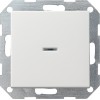 013603 Выключатель с самовозвратом 10А/250В с подсветкой в сборе Белый Gira