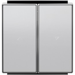 8544 PL Клавиша для механизмов управления жалюзи 2х клав с маркировкой серебряный, ABB