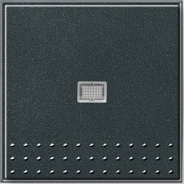 013667 Выключатель с самовозвратом 10А/250В с подсветкой в сборе Антрацит Gira TX44