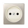 82040-64 Накладка на розетку двухполюсную 2Р без заземления, с защитными шторками, S82, S82N, шампань-слонова Simon
